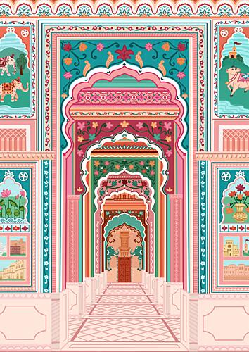 Colorful Indian Arches Art Print by Nidhi Kachhadiya