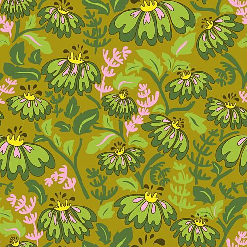 Groovy Garden Flowers Art Print