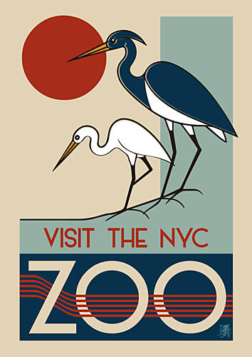 Art Deco Nyc Zoo Art Print