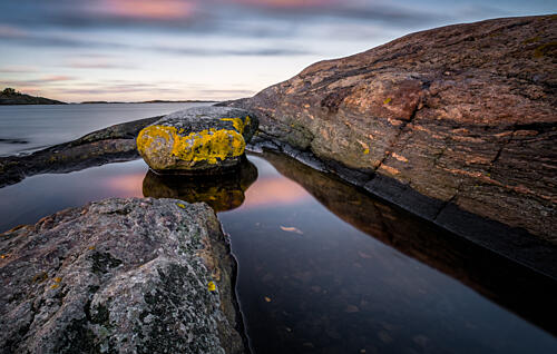 Serene Coastal Reflection Art Print