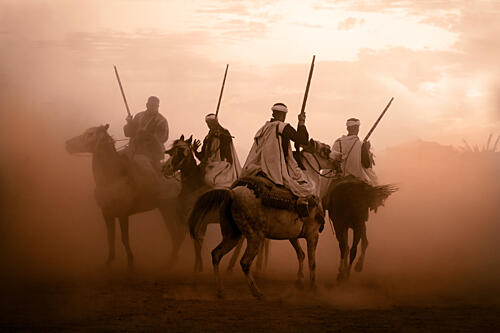 Tbourida Art Art Print by Rafik Hassane