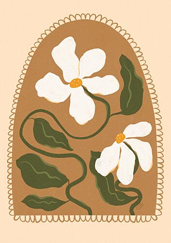 Boho Floral Arch Art Print