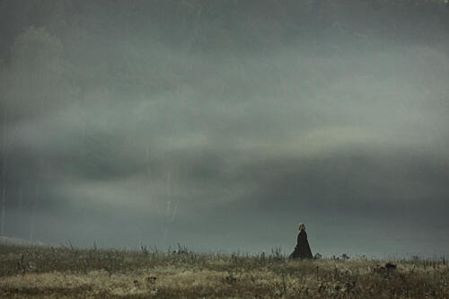 Figure in the Mist Art Print