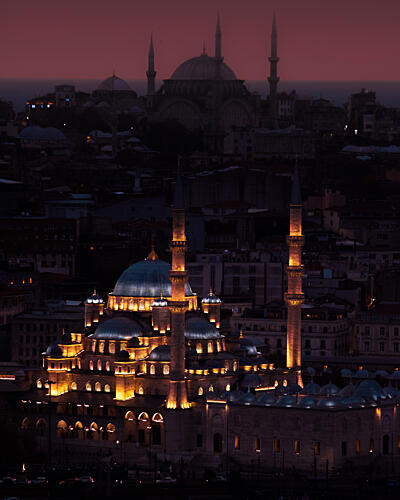 Istanbul Mosques at Night Art Print by Joao Pedro Navarro Maranhao