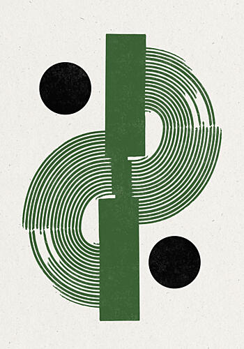 Modern Objects Green No.12 Art Print