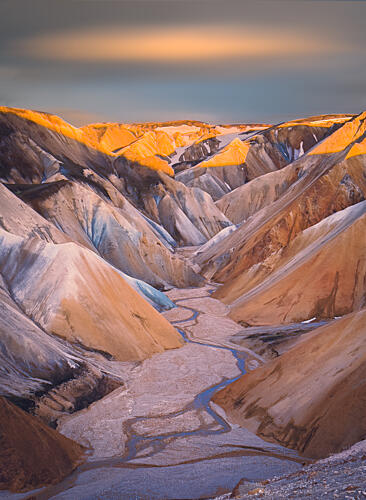 Colorful Mountain Sunset Art Print by Dawn X W