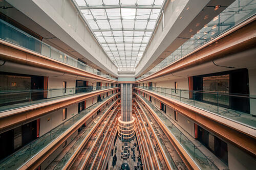Grand Atrium Architecture Art Print by Calvin Feng