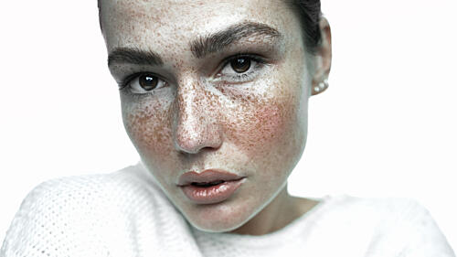 Authentic Freckled Gaze Art Print by Martin Krystynek MQEP