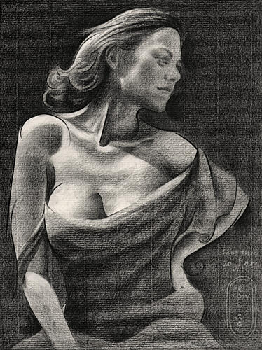 Elegant Woman Portrait Art Print