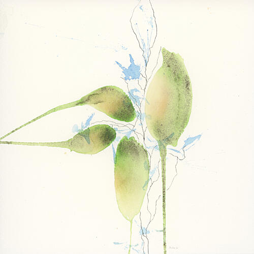 Ethereal Green Pods Art Print