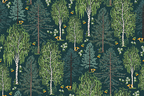 Lush Forest Greens Art Print