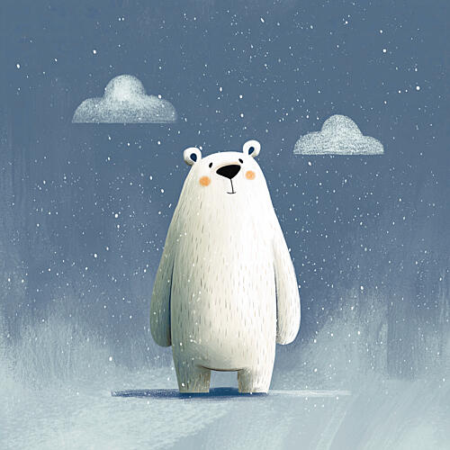 Happy Polar Bear No 02 Art Print