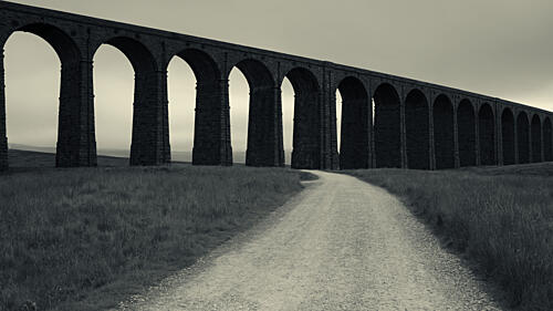 Long Viaduct Path Art Print by Pawel Majewski