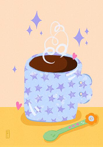 Starry Coffee Mug Art Print