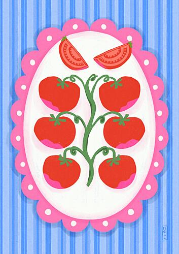 Garden Tomato Frame Art Print