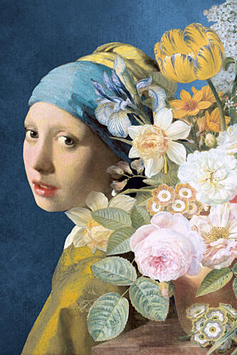 Enigmatic Floral Portrait Art Print