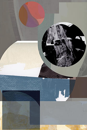 Layered Geometric Forms Art Print by Cartissi