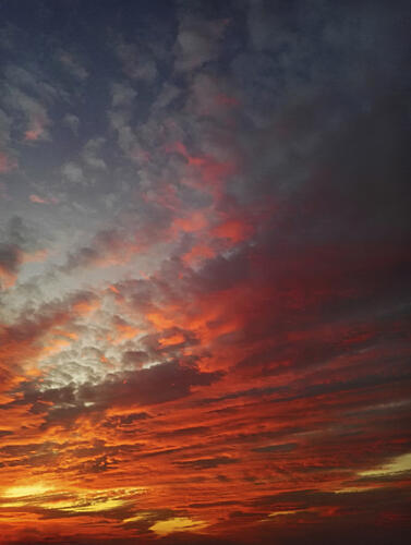 Fiery Sunset Sky Art Print