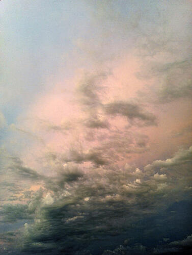 Stormy Pink Sky Art Print