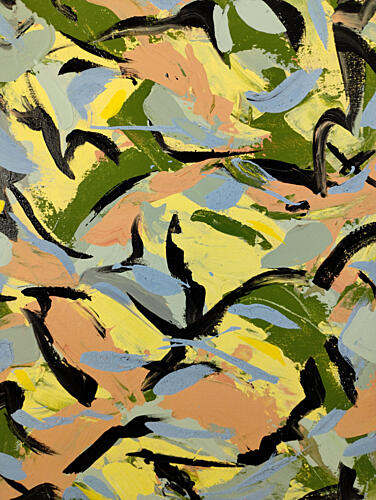 Vibrant Abstract Strokes Art Print