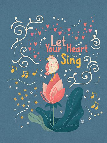 Let Your Heart Sing Art Print by Aia Ueno