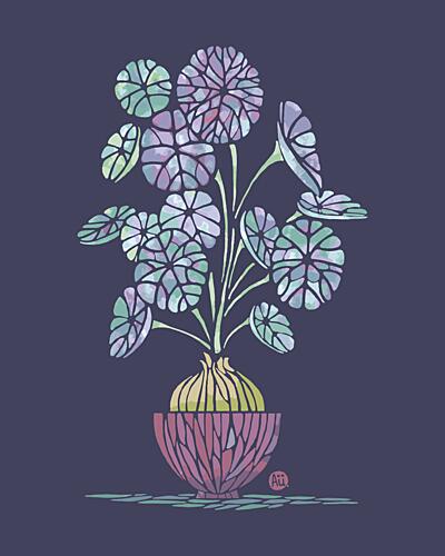 Stylized Pastel Plant Art Print by Aia Ueno