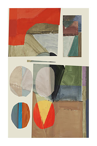 Geometric Color Collage Art Print by Cartissi