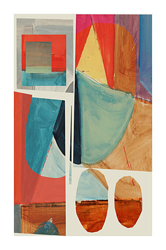Vibrant Abstract Shapes Art Print by Cartissi