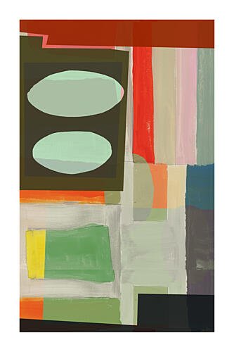 Colorful Abstract Blocks Art Print by Cartissi