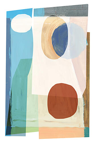 Layered Abstract Shapes Art Print by Cartissi