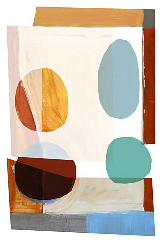 Modern Color Blocks Art Print by Cartissi