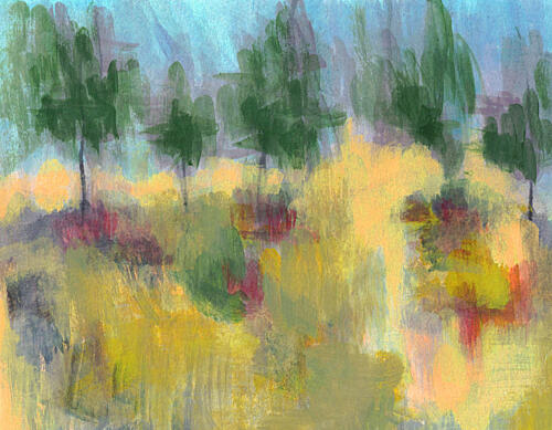 Colorful Abstract Landscape Art Print