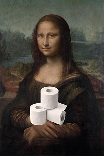 Mona Lisa Toilet Paper Figuratif reproduction