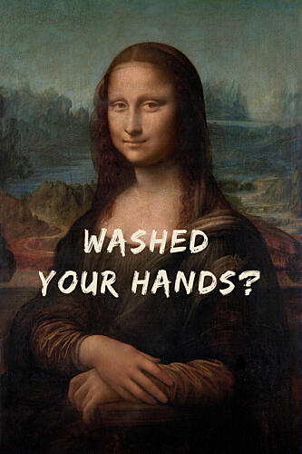 Mona Lisa Washed Hands Inspirant reproduction