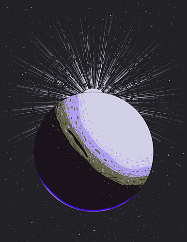 Cosmic Planet Glow Art Print