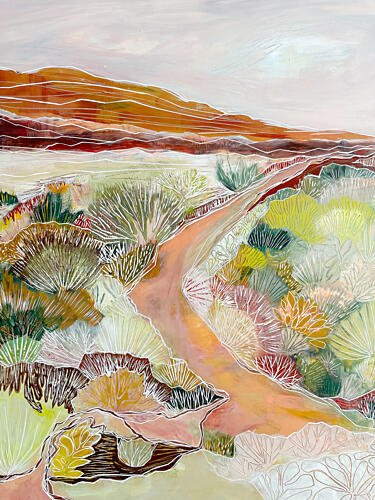 Winding Desert Path Art Print