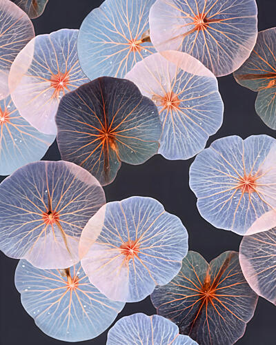 Ethereal Floating Leaves Art Print