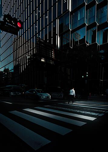 Urban Pedestrian Light Art Print by Joemaru Tomihisa