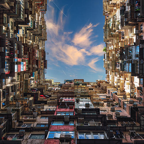 City Canyon Sky Art Print