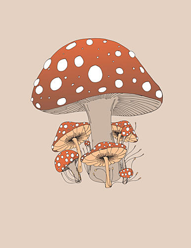 Mushroom Forest Dream Art Print
