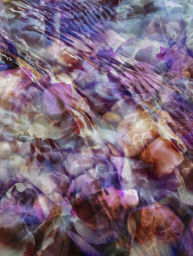 Fluid Purple Reflections Art Print