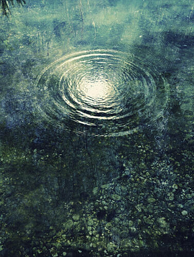 Sunlit Water Ripples Art Print