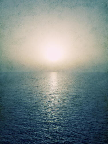 Serene Ocean Horizon Art Print