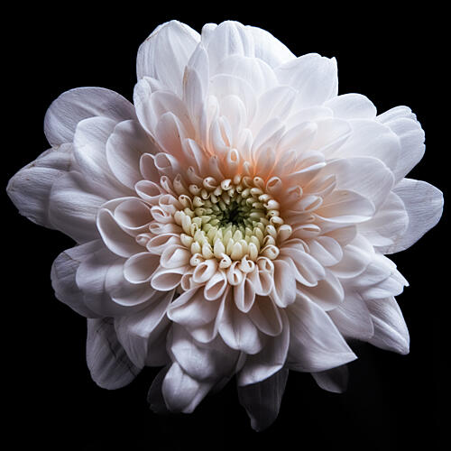 White Chrysanthemum Bloom Art Print by Noriiida