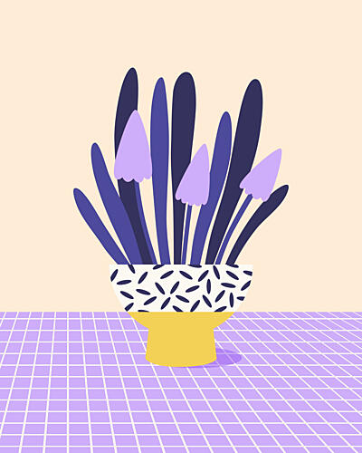 Modern Plant Still Life Art Print