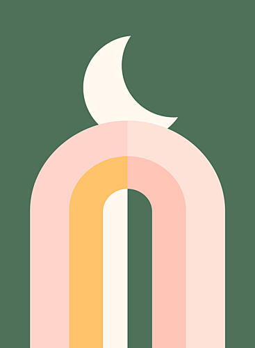 Crescent Moon Archway Art Print
