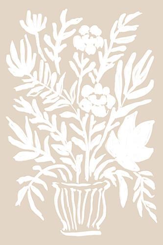 Minimalist Floral Bouquet Art Print by Melloi Art Prints