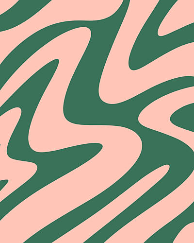Fluid Groovy Waves Art Print