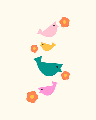 Whimsical Bird Song Art Print