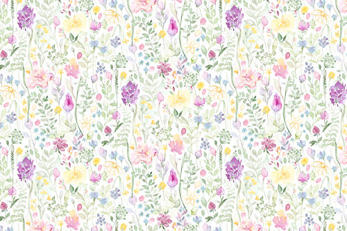 Pastel Garden Blooms Art Print by Lovorka Pavic